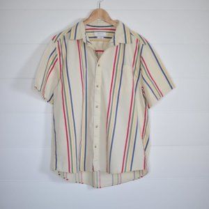 Urban Outfitters Striped Short Sleeve Button Down